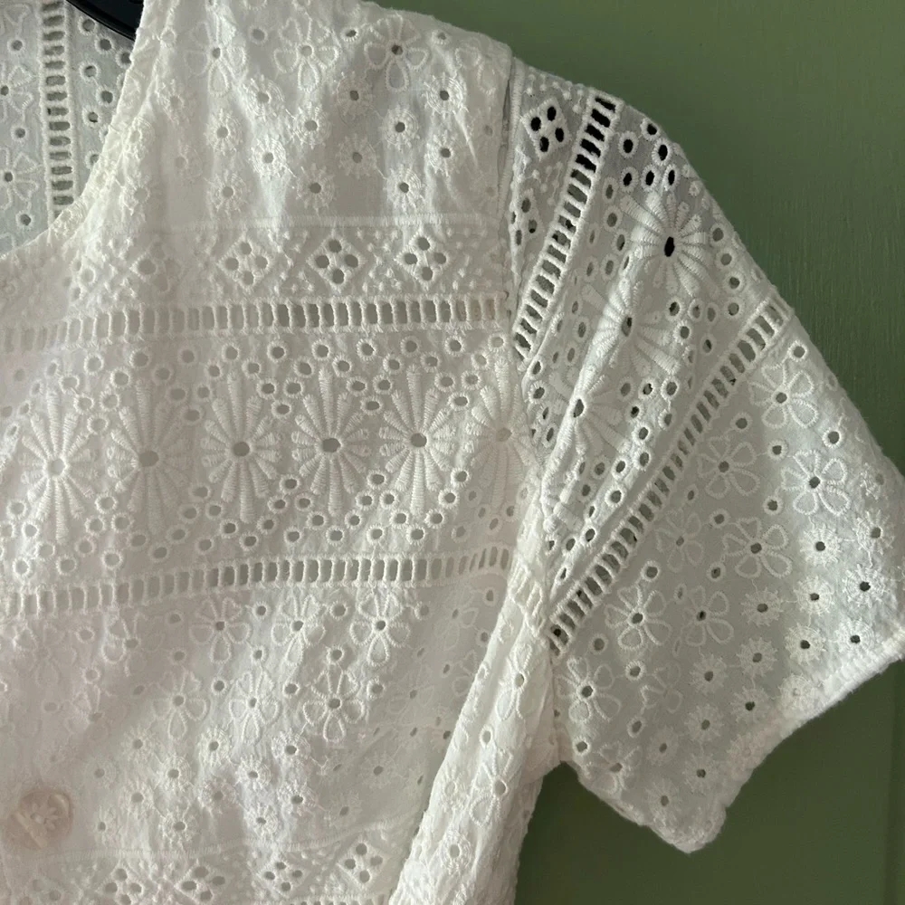 Cartolina Nantucket The Ophelia Dress in white eyelet - Picture 6 of 11
